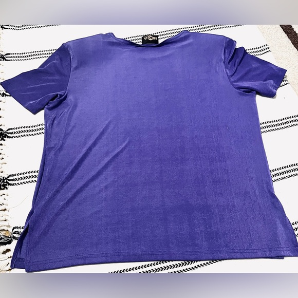 Vintage ISKIA super soft PURPLE blouse - Picture 4 of 5